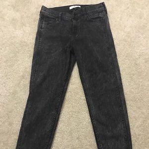 < Hollister > boyfriend black washed jeans
